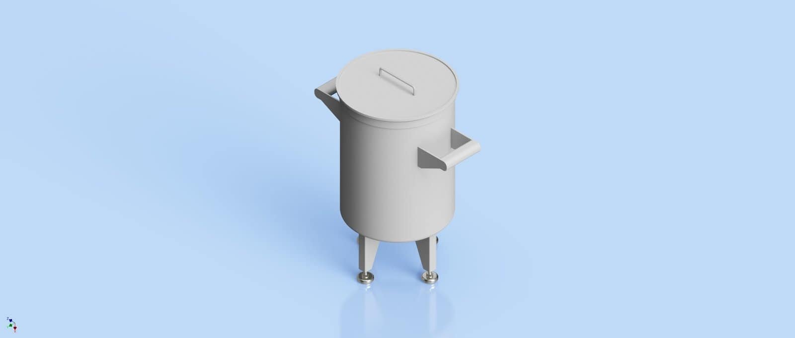 Flat Bottom & Removable Top 15L