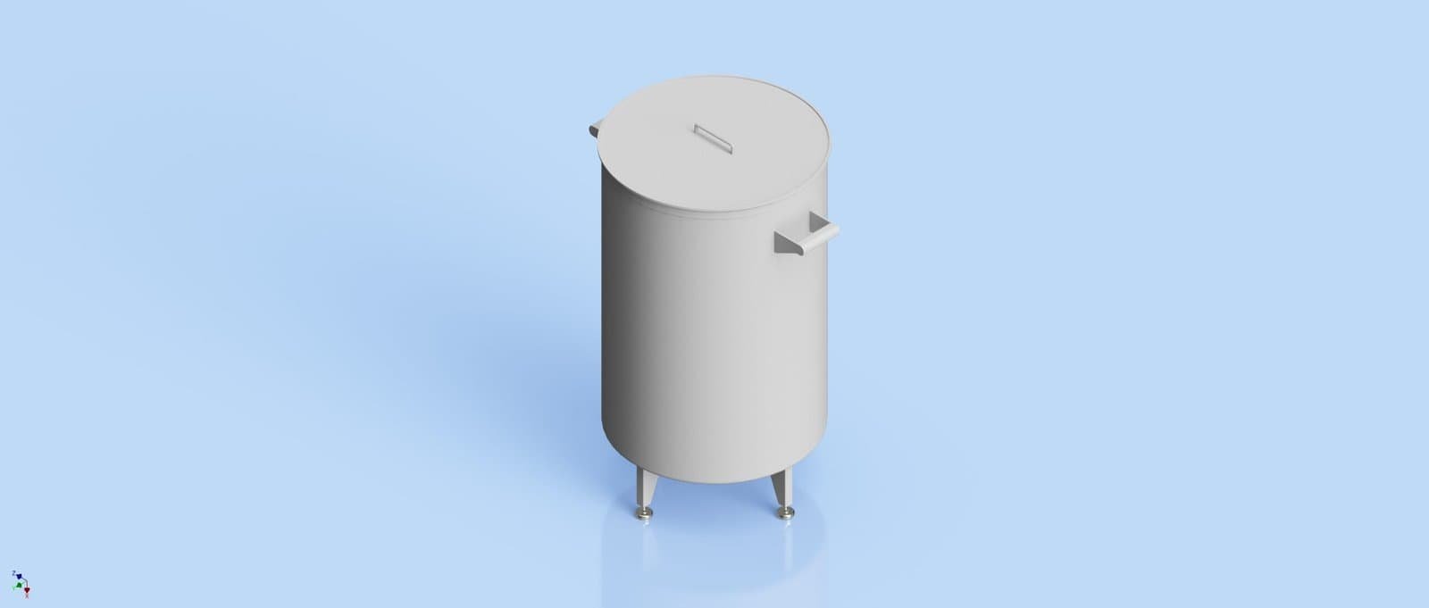 Flat Bottom & Removable Top 100L