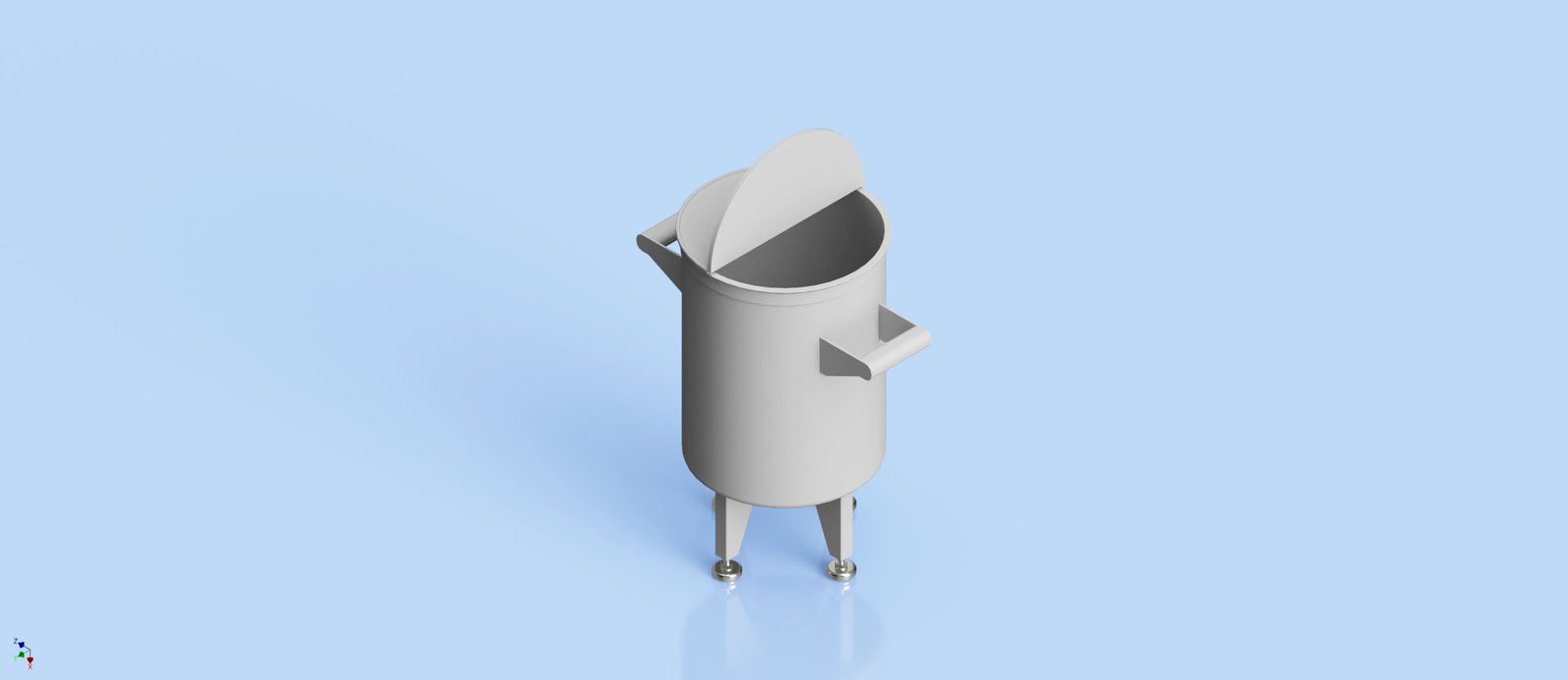 Flat Bottom + Hinged Top Tank 15L