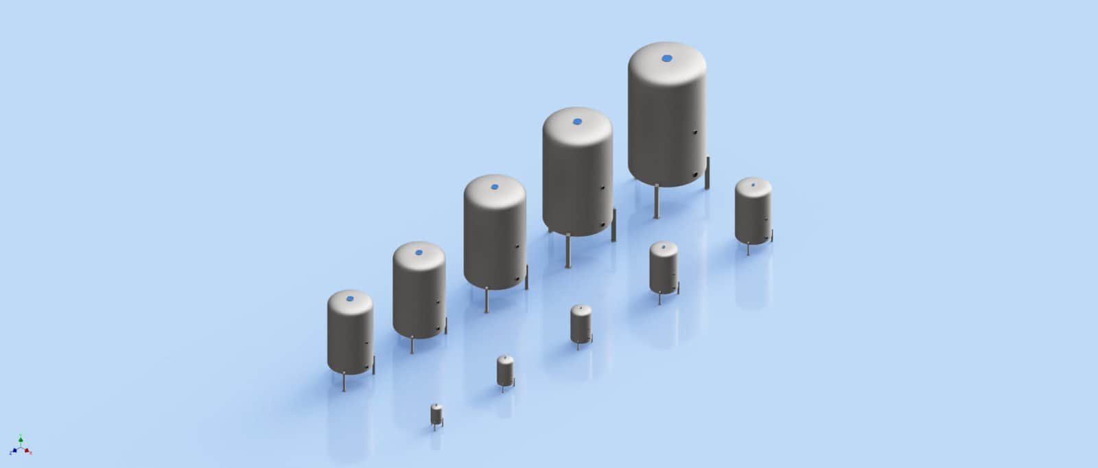 Stainless Steel Tank with Hemi Bottom and Pressure Tank