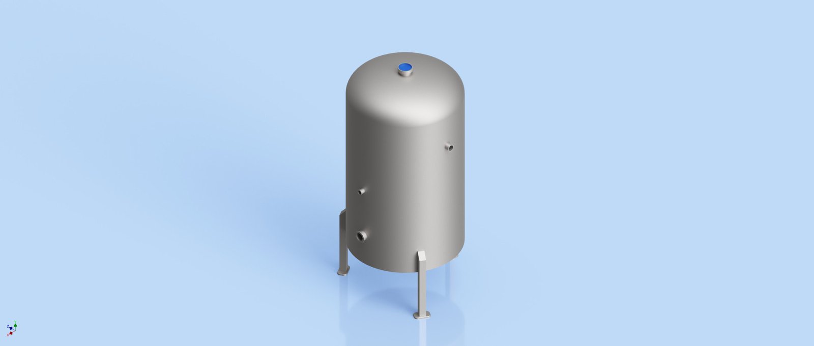 Stainless Steel Tank with Hemi Bottom and Pressure Tank - 50L