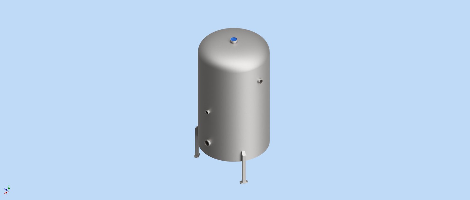 Stainless Steel Tank with Hemi Bottom and Pressure Tank - 100L