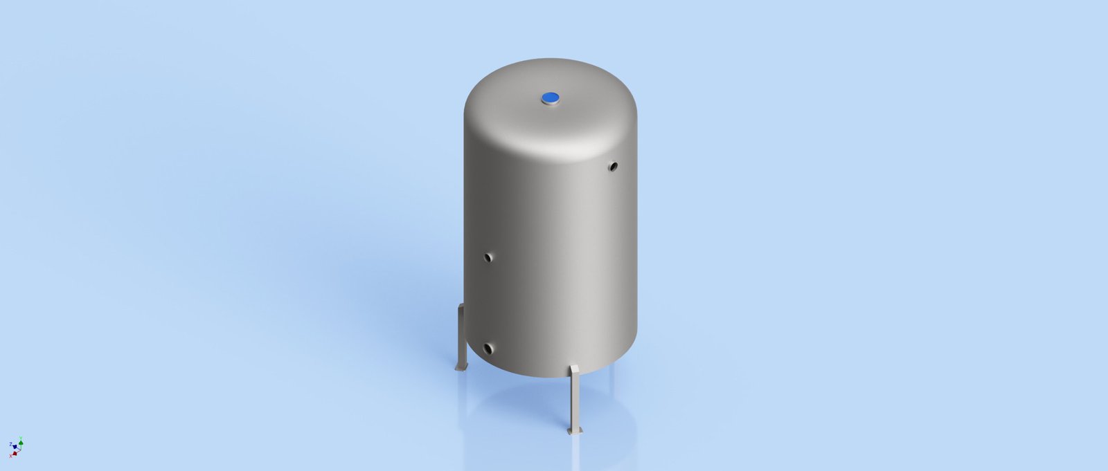 Stainless Steel Tank with Hemi Bottom and Pressure Tank - 1000L