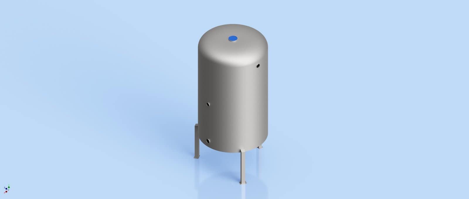 Stainless Steel Tank with Hemi Bottom and Pressure Tank - 3500L