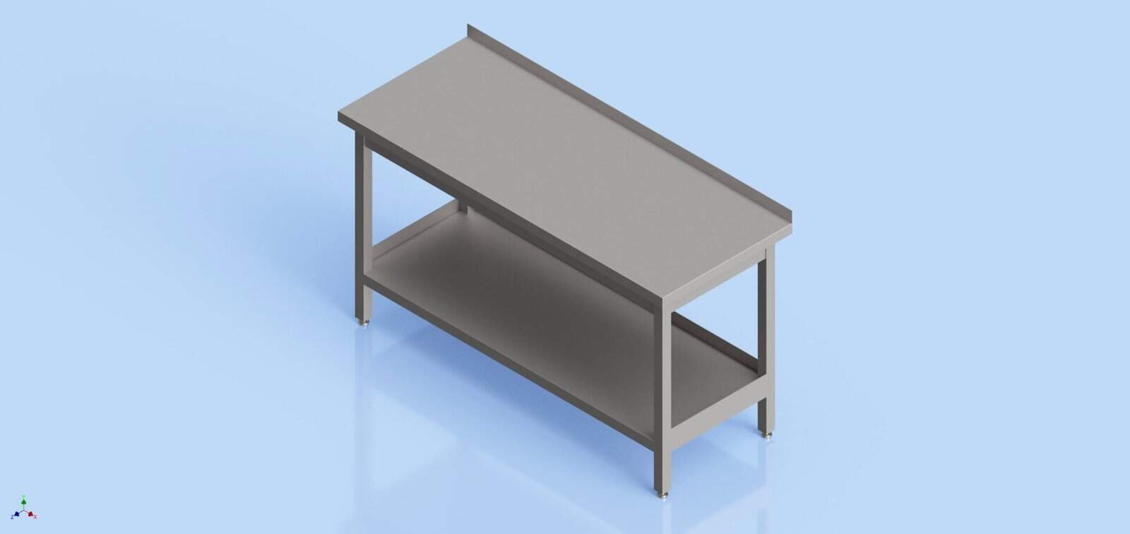 HoReCa Table - One Shelf 850 x 1500 x 600