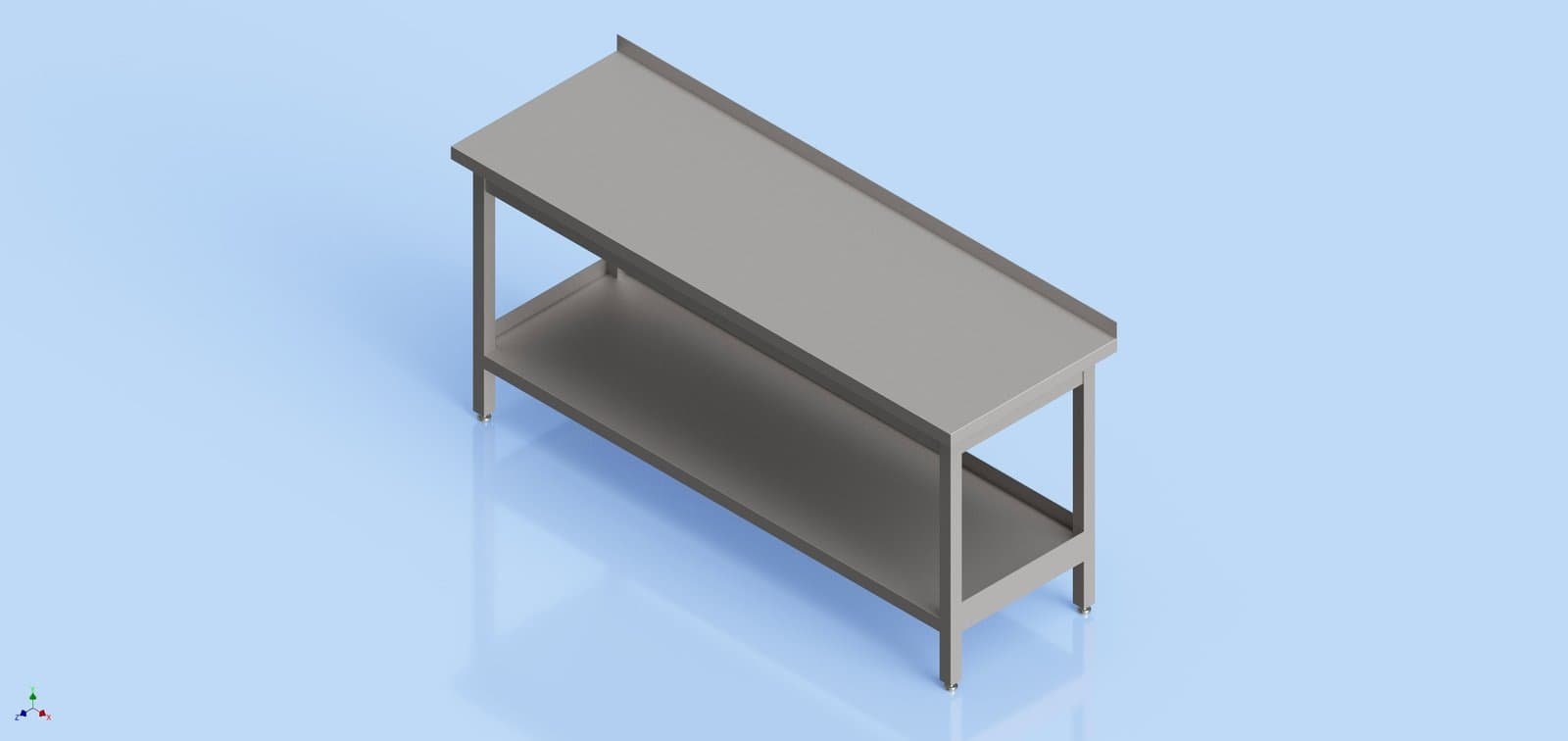 HoReCa Table - One Shelf 850 x 1800 x 600