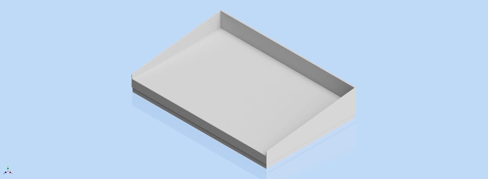 Countertop with High Edges - 50 x 900 x 600