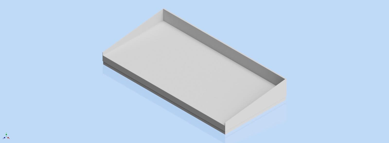 Countertop with High Edges - 50 x 1200 x 600