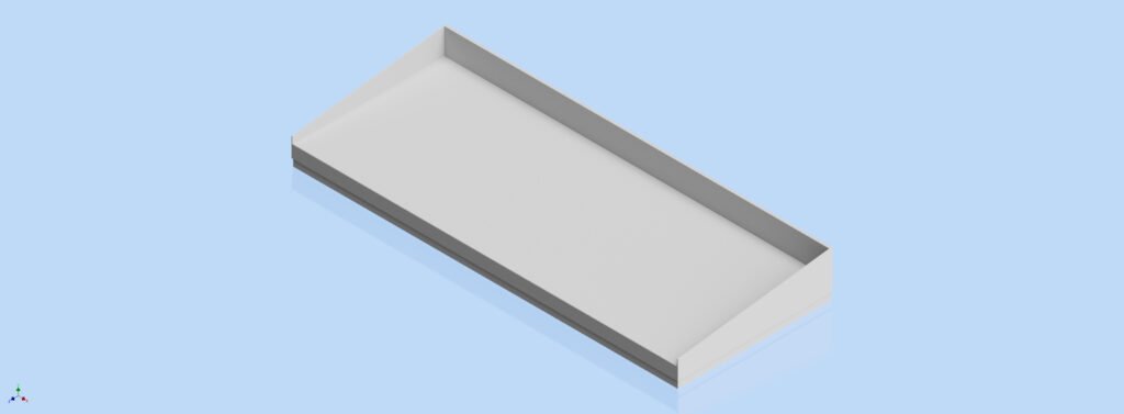 Countertop with High Edges- 50 x 1500 x 600