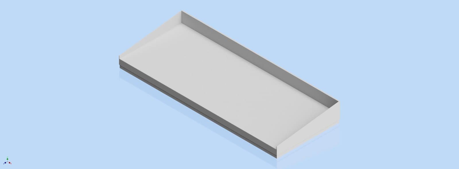 Countertop with High Edges- 50 x 1500 x 600